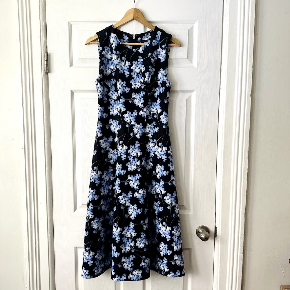 Tommy Hilfiger A-Line Floral Midi Dress Sz 6